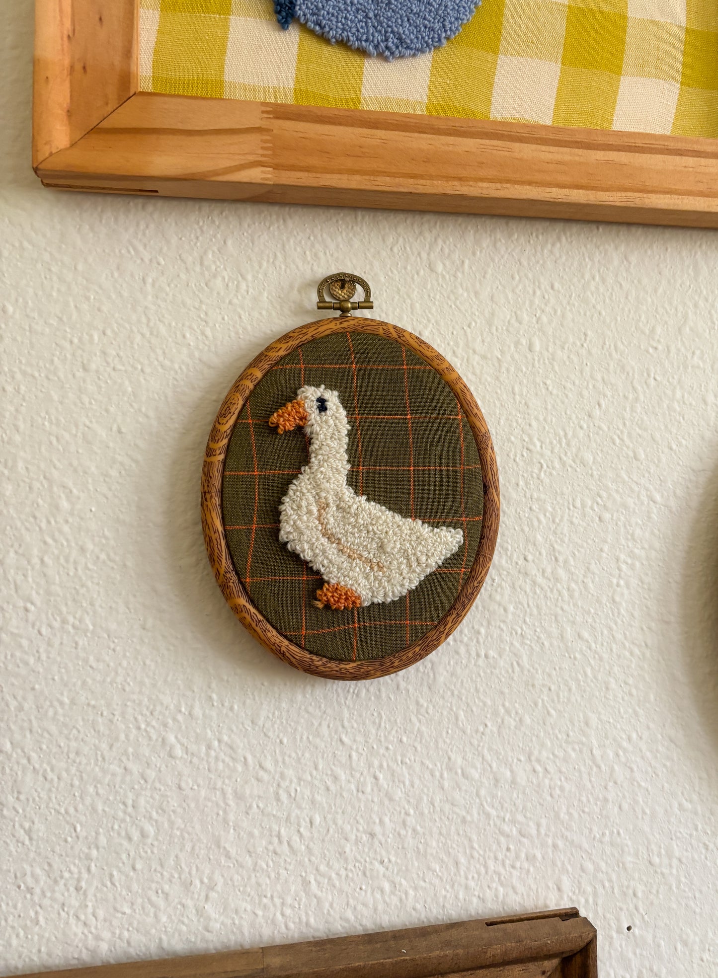 Mini Goose on Green Check