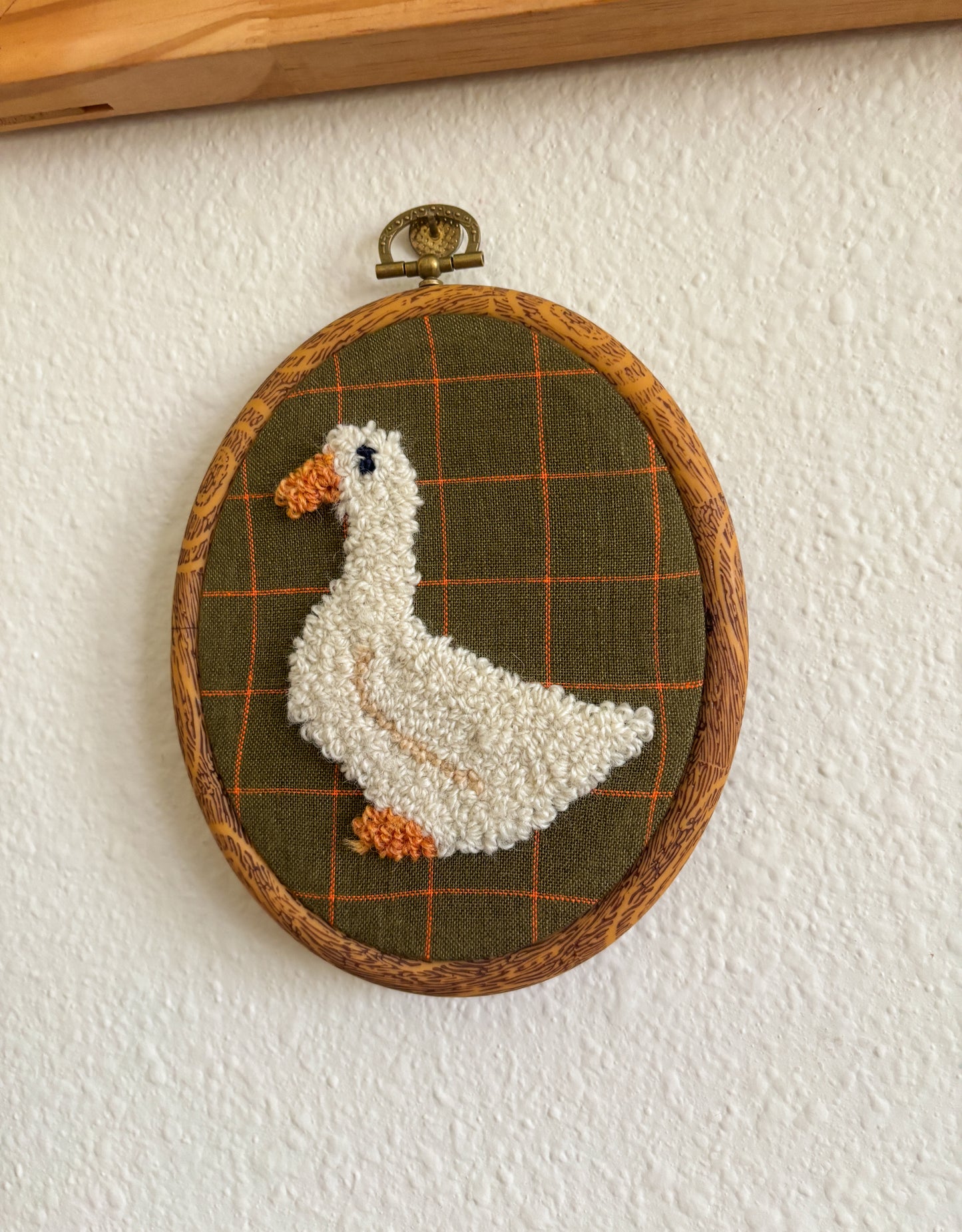 Mini Goose on Green Check