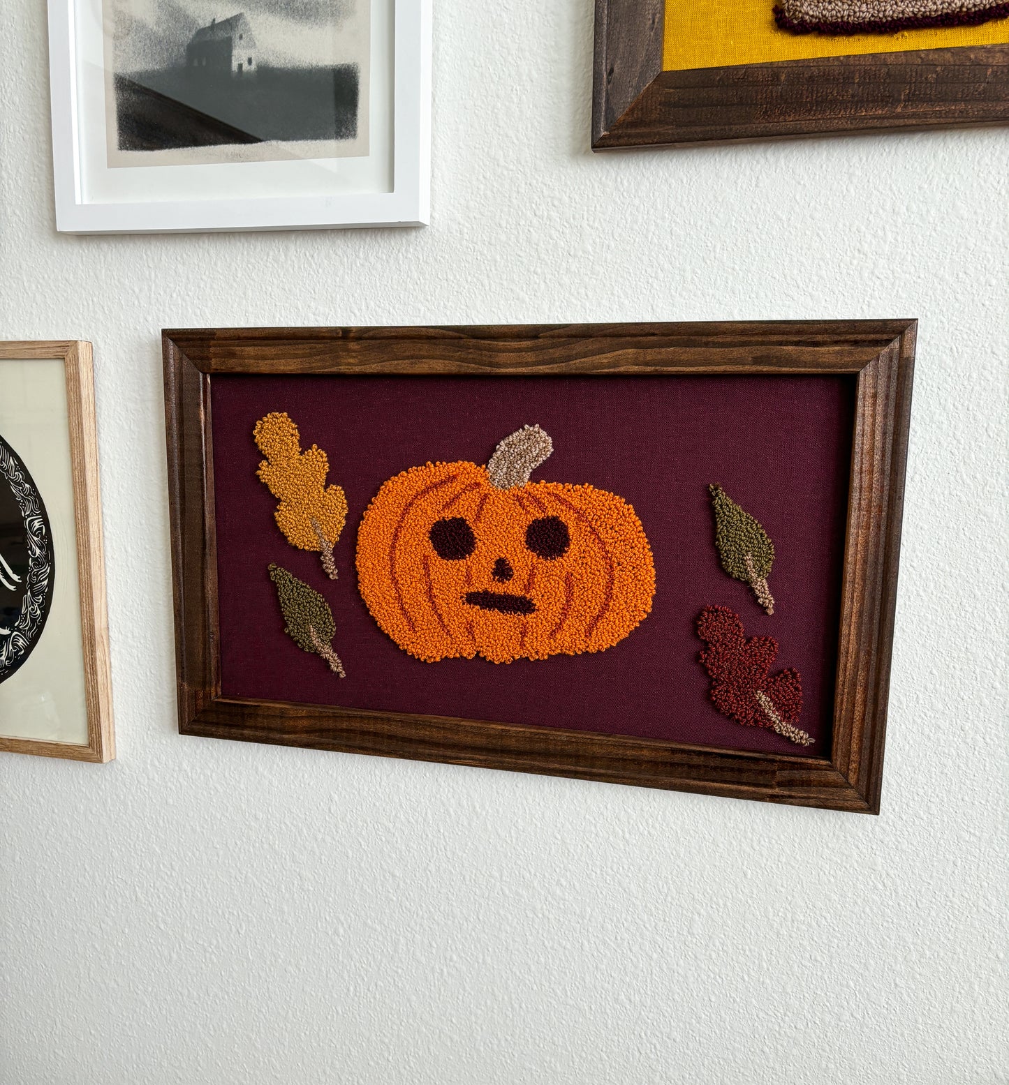 Pumpkin with Autumn Leaves