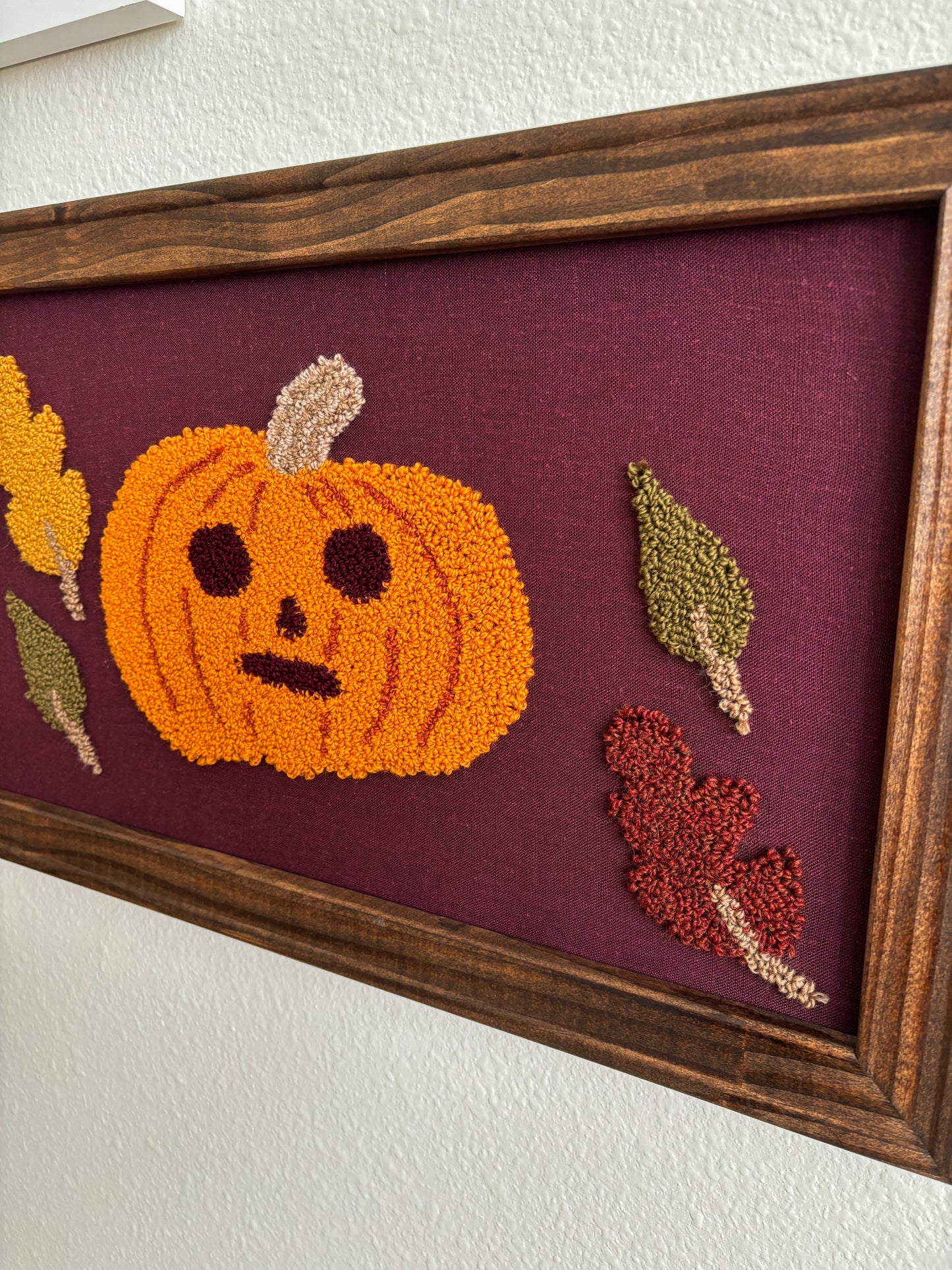 Pumpkin with Autumn Leaves