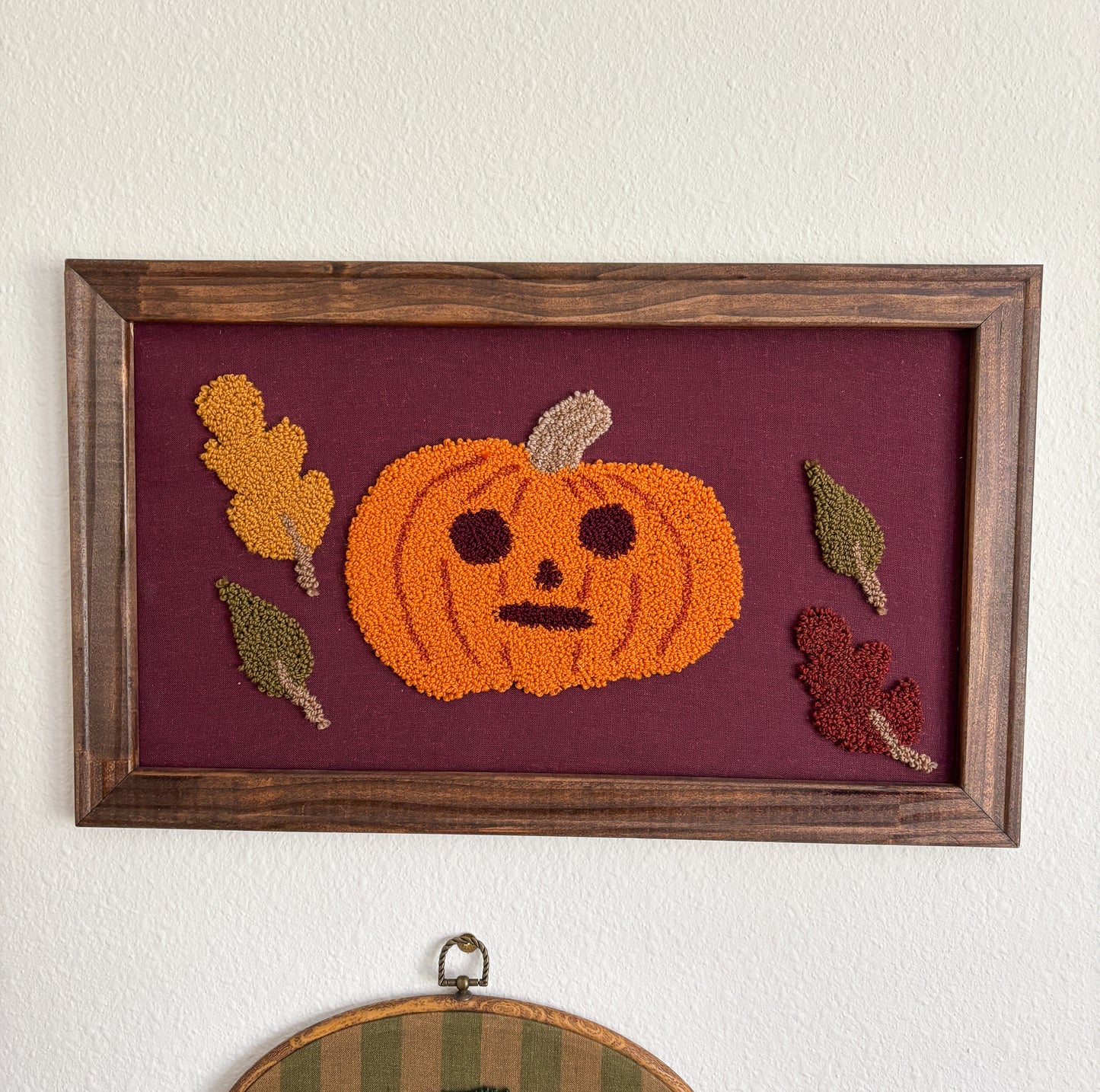 Pumpkin with Autumn Leaves