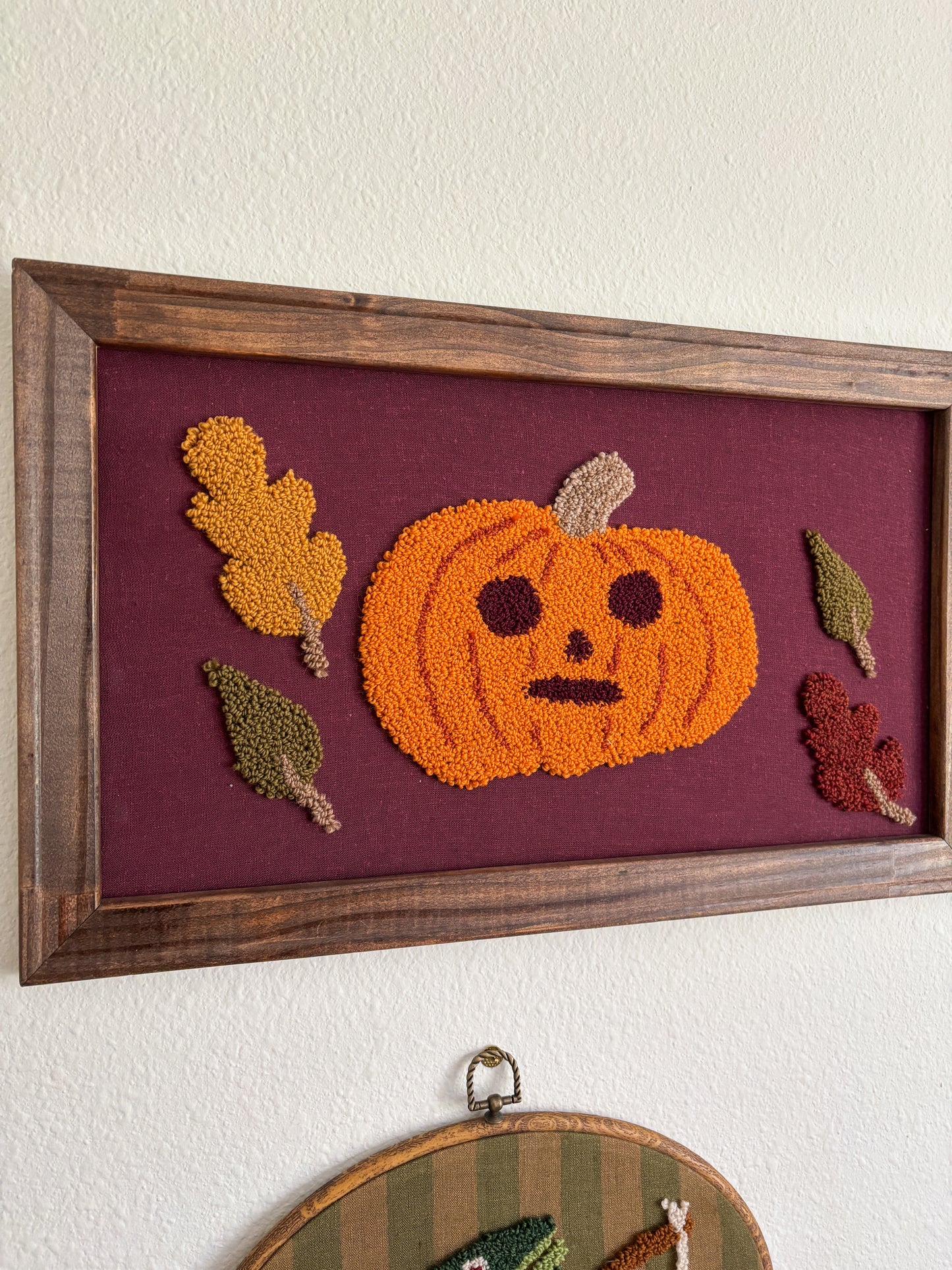 Pumpkin with Autumn Leaves