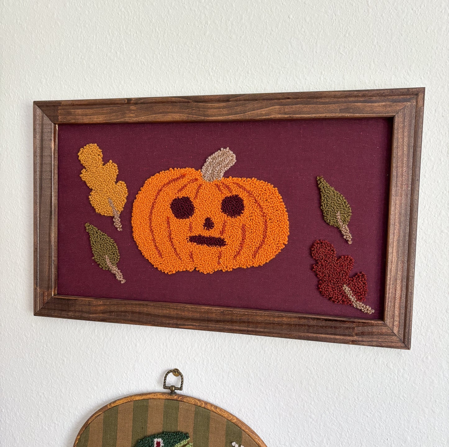 Pumpkin with Autumn Leaves
