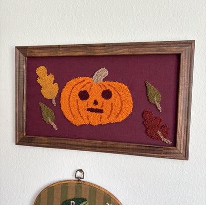 Pumpkin with Autumn Leaves