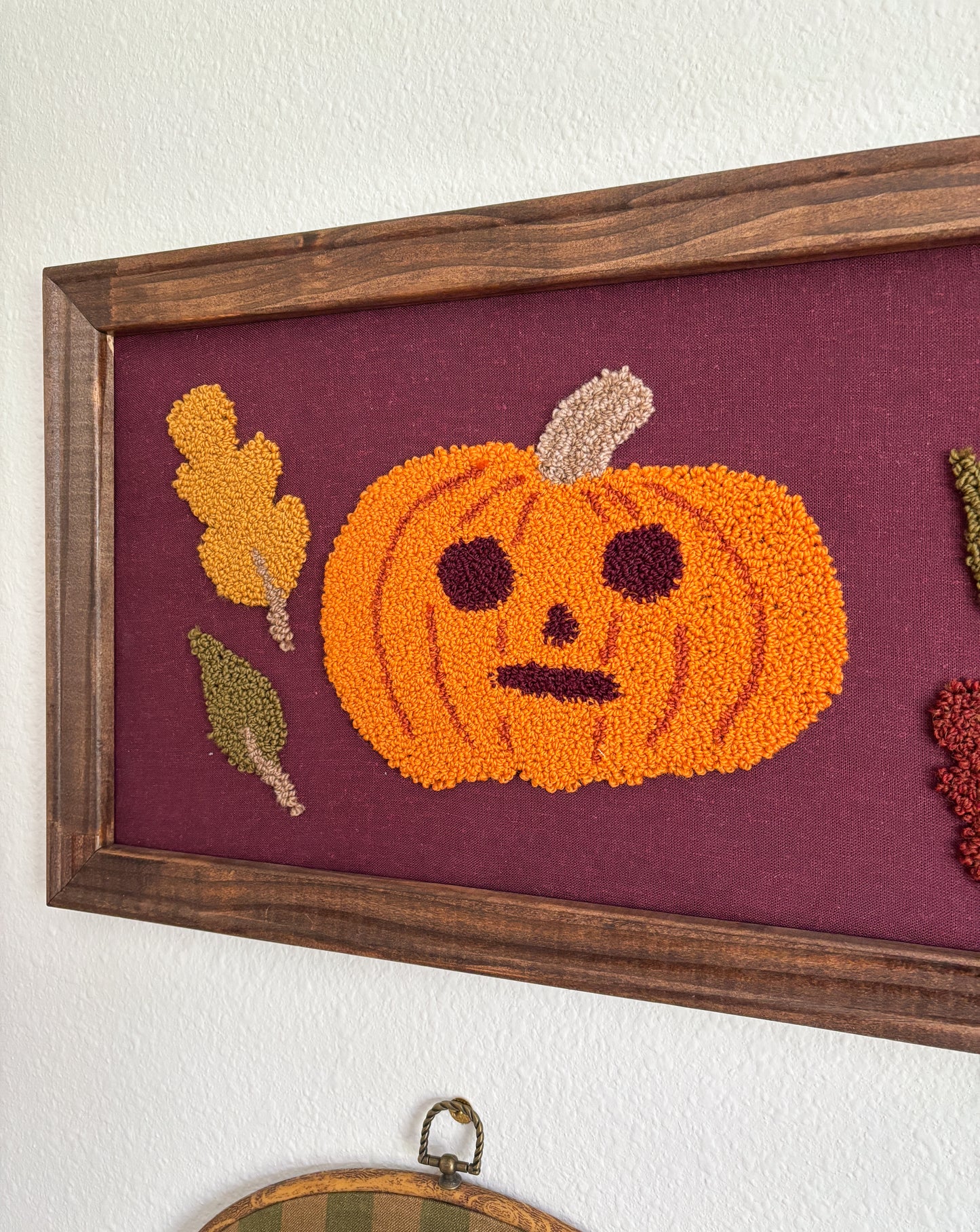 Pumpkin with Autumn Leaves