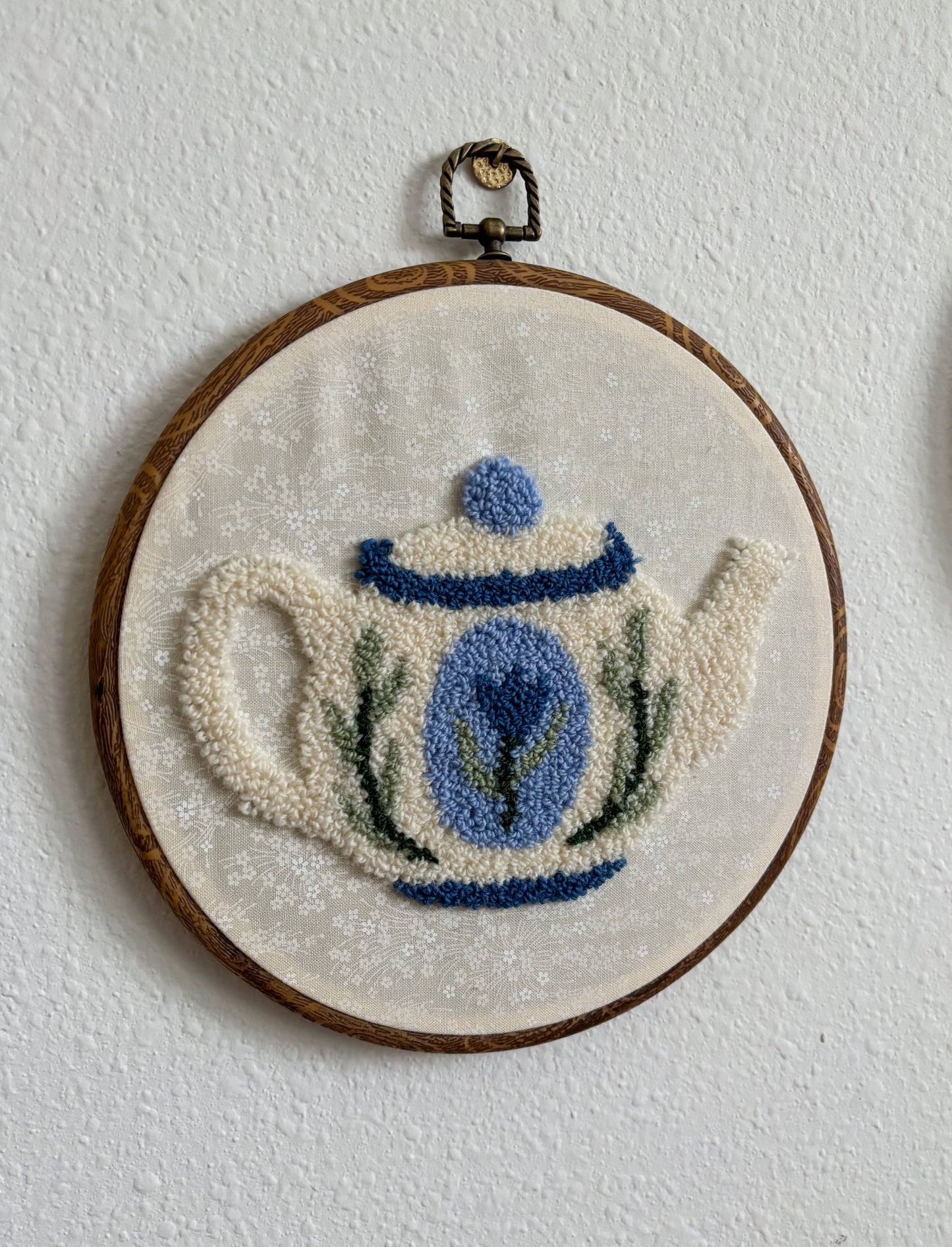 Teapot with Blue Flower