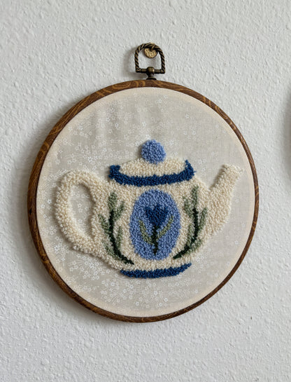 Teapot with Blue Flower